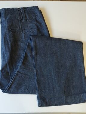 Talbots Women's Flare Jeans in Dark Indigo Blue